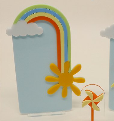 Cenário Sol e Arco Íris - 365 SORRISOS - 14cm - 1 unidade