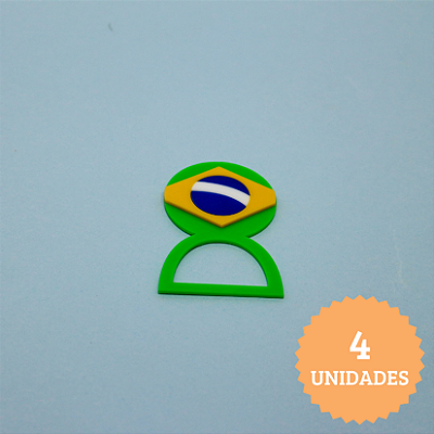 Kit Porta Guardanapo Brasil - Futebol - 4 unidades