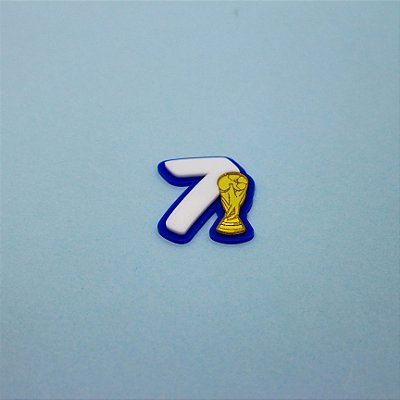 Aplique Idade com Taça - Futebol - 5cm - 1 unidade