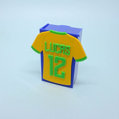 Cachepô Kitkat Camisa com nome e Idade - Futebol - 12cm - 1 unidade