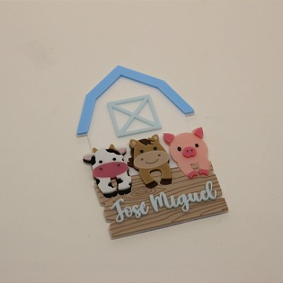 Aplique Animais com nome Kitkat - Fazendinha - 12cm - 1 unidade
