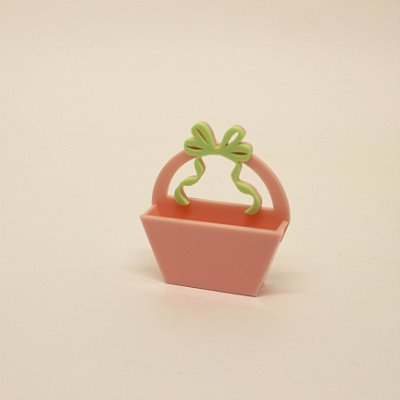 Aplique Cestinha com Laço - Jardim - 6,5cm - 1 unidade