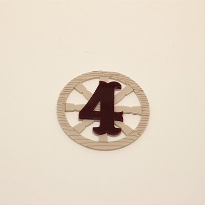 Aplique idade Roda - Fazendinha - 6cm - 1 unidade