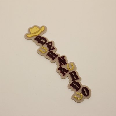 Aplique Nome Batata Grande - Fazendinha - 14cm -1 unidade