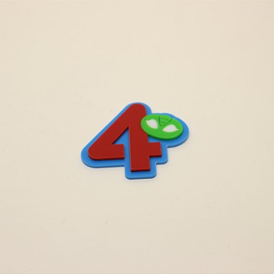 Aplique idade com máscara - PJ Mask - 5,6cm - 1 unidade