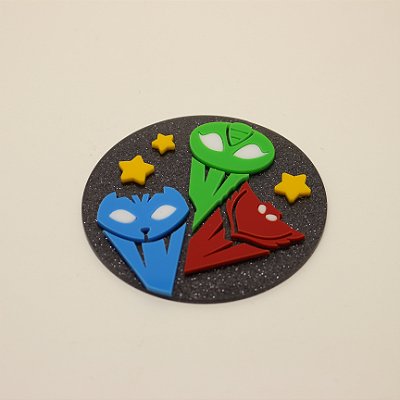 TAG Inicial - PJ Mask - 6cm - 1 unidade