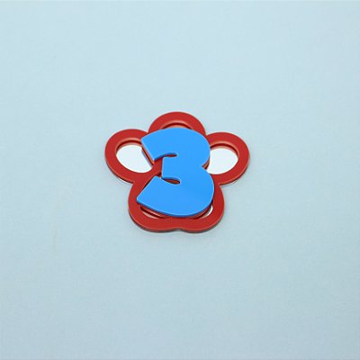 Aplique Pata com idade - Patrulha Canina - 6cm - 1 unidade