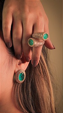 Conjunto Aventurina Cravejado