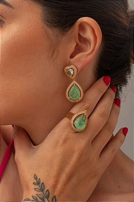 Conjunto Coração Turquesa
