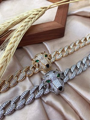 Pulseira Tigre Cravejada