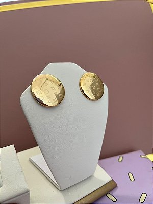 Brinco Botão Dourado