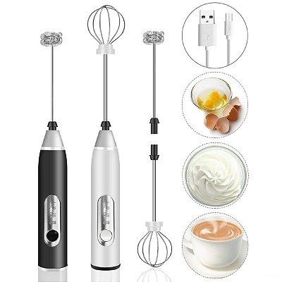 Misturador Bebidas Ovos Mini Mixer Fuê Portátil Elétrico Recarregável.