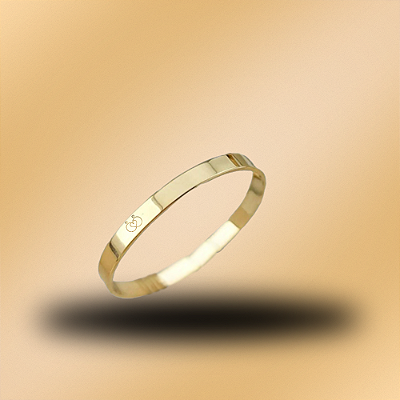 Par de alianças de casamento ouro 18k 2mm