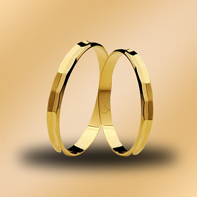 PAR DE ALIANÇAS DE CASAMENTO, OURO 18K, 2,7MM