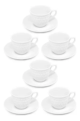 Jogo De Xicaras De Cha Ou Cafe Asdra 150ml Hauskraft