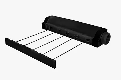 Varal Retratil Parede Automatico Com 5 Cordas Preto Secalux