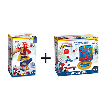 Combo Jogos Spidey Ball e Terremoto Spidey 4 a 8 anos