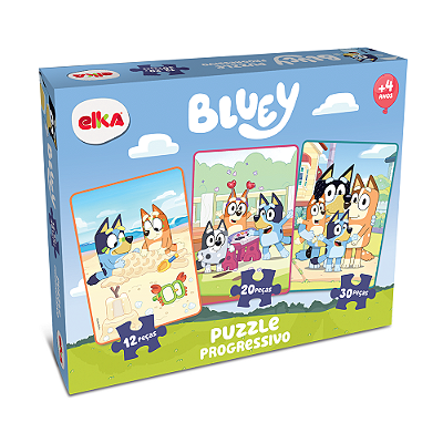 Puzzle Progressivo Bluey 12, 20 e 30 peças