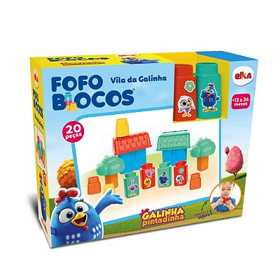 Fofo Blocos 20 peças Vila da Galinha Pintadinha