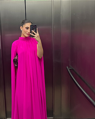 vestido capa completa pink