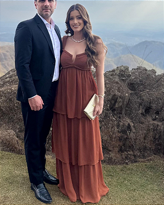 vestido detalhe busto terra