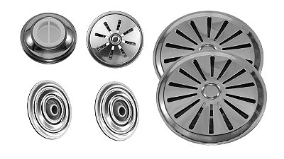 Kit Dispositivo em Aço Inox c/ 2 Drenos 50mm