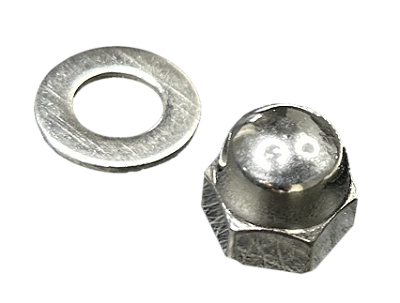 Porca Calota Inox + Arruela Inox
