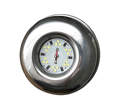 Refletor mini LED Inox 9W Azul Rosca ½