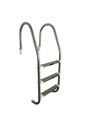 Escada para Piscina 3 Degraus Inox
