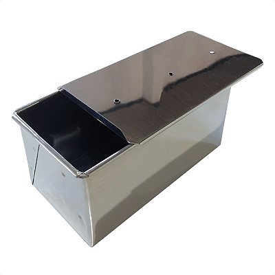 Forma Pão Forma c/ Tampa Baby 20 x 10 x 10 cm Inox