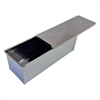 Forma Pão Forma c/ Tampa 30 x 10 x 10 cm Inox