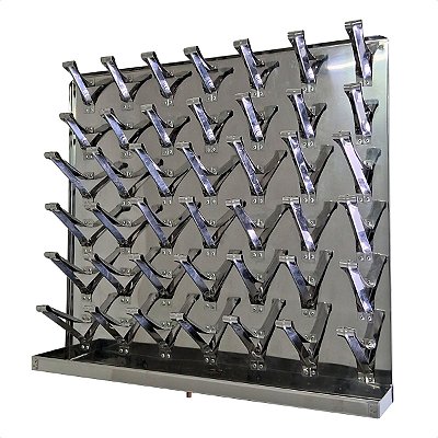 Escorredor de Copos de Parede Copeira 42 Copos Inox