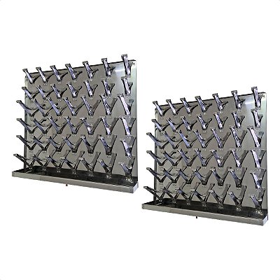 2 Escorredores de Copos de Parede Copeira 42 Copos Inox