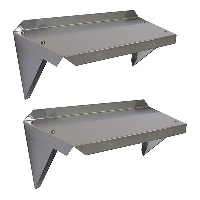 2 Prateleiras Aérea 50 x 30 cm Inox
