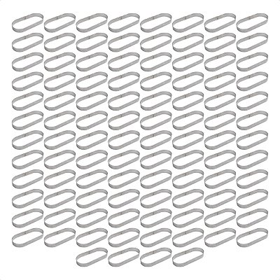 100 Aros Modelador Pão Hot Dog 20 x 9 x 3 cm Alumínio 0,5 mm