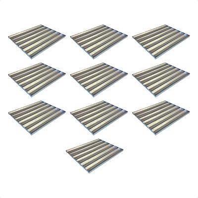 10 Assadeiras Esteira Pão Francês Canaletas 6 Ondas 70 x 58 cm Alumínio