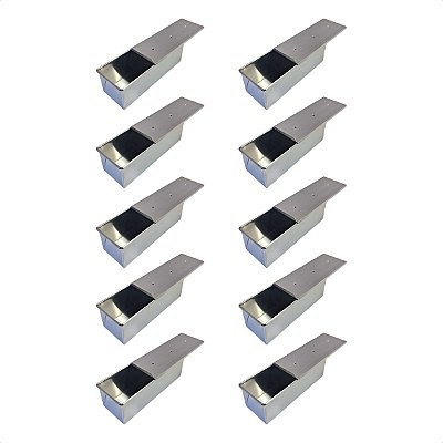 10 Formas Pão Forma c/ Tampa 30 x 10 x 10 cm Alumínio 0,7 mm