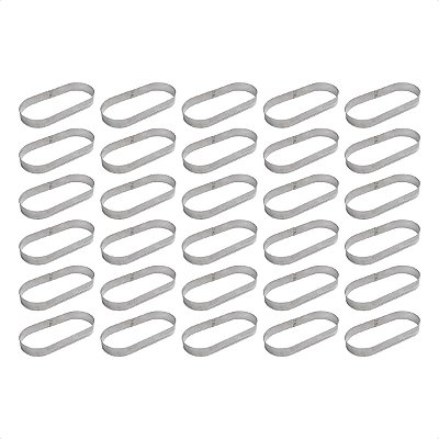 30 Aros Modelador Pão Hot Dog 20 x 9 x 3 cm Alumínio 0,7 mm