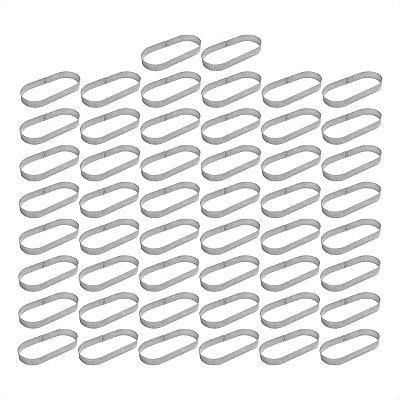 50 Aros Modelador Pão Hot Dog 20 x 9 x 3 cm Alumínio 0,7 mm