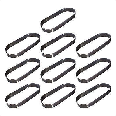 10 Aros Modelador Pão Hot Dog 20 x 9 x 3 cm Inox