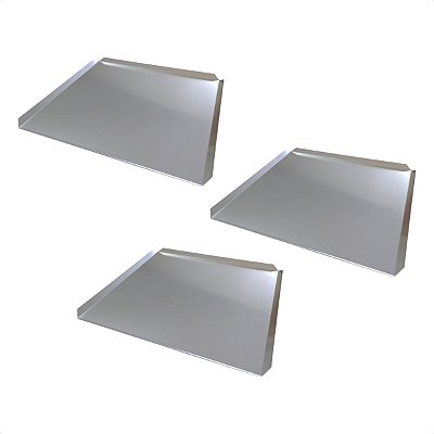 3 Bandejas para Forno Fast Oven 35 x 35 x 1 cm Alumínio