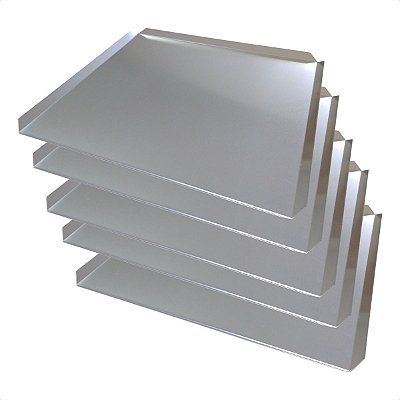 5 Bandejas para Forno Fast Oven 35 x 35 x 1 cm Alumínio