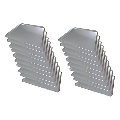 20 Bandejas para Forno Fast Oven 35 x 35 x 1 cm Alumínio