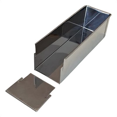 Forma com Tampa Lateral Removível 30 x 10 x 10 cm Inox