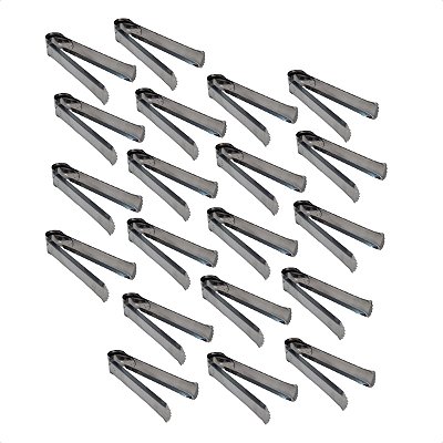 20 Pegadores Pão Salgado Mola Reforçado Inox