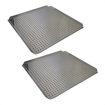 2 Bandejas para Forno Fast Oven Perfurada 35 x 35 x 1 cm Inox