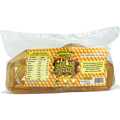 Sachê de Mel Puro - Pacote 250g (Aprox. 50 Sachês 5g) - Florada Silvestre