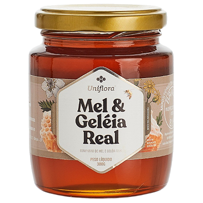 Mel de Abelha Com Geleia Real 100% Puro 300g
