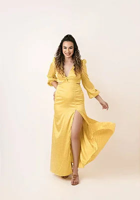 Vestido Cut Out Manga Larga