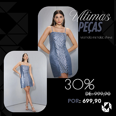 VESTIDO METALIC SHINE